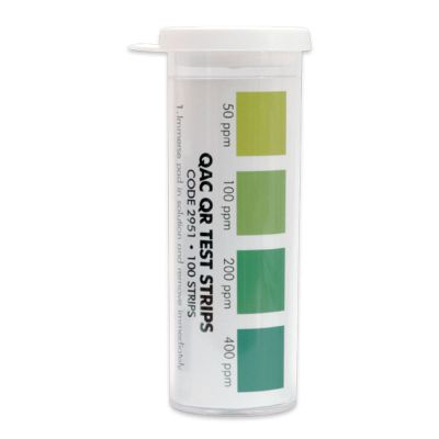 2951 TIRAS REACTIVAS AMONIO CUATERNARIO (QAC) 50-400 PPM (100 TEST)