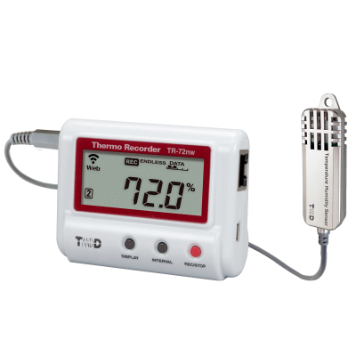 TR-72NW-S REGISTRADOR DE TEMPERATURA-HUMEDAD CONEXIÓN LAN-SONDA ALTA PRECISIÓN