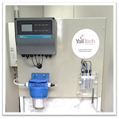 SISTEMA DE CLORACIÓN AUTOMÁTICO CON SONDA POTENCIOSTÁTICA Y CON AJUSTE DE PH. SALIDA MODBUS