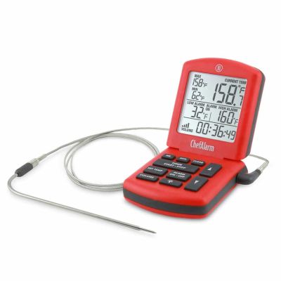 YE 044 TERMÓMETRO PARA HORNOS CHEFALARM® CON TIMER ROJO